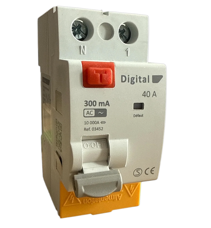 Digital Electric Interrupteur Différentiel 2X40A/300mA